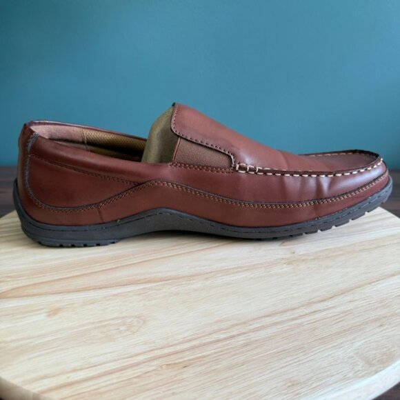 Tommy Hilfiger Mens Kerry Drivers 13W Medium Brown Loafers - Picture 4 of 9